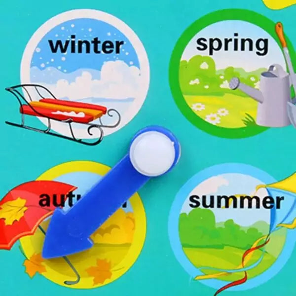 Wooden toys Kids Multi functional Calender Clock